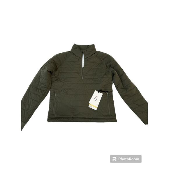*NWT, Lululemon, Women, Dynamic Movement Half Zip Jacket, Army Green, Sz 8 - Picture 5 of 8